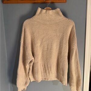 Dynamite Cream Cowl Neck Sweater
